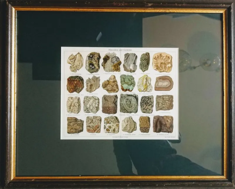 Pamono Minerals and Rocks. Encyclopedic Graphics, Germany, Chromolithograph> Classical