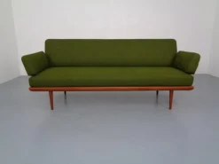 Pamono Minerva Teak & Kvadrat Hallingdal Daybed / Sofa by Peter Hvidt & Orla Mølgaard Nielsen for France & Son, Denmark, 1950s> Daybeds & Chaises Lounges