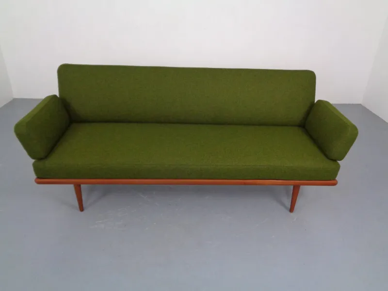 Pamono Minerva Teak & Kvadrat Hallingdal Daybed / Sofa by Peter Hvidt & Orla Mølgaard Nielsen for France & Son, Denmark, 1950s> Daybeds & Chaises Lounges