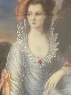 Pamono Miniature of Mrs. Graham, 19th Century, Painting, Framed> Painting