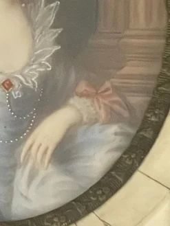 Pamono Miniature of Mrs. Graham, 19th Century, Painting, Framed><noscript><img width=