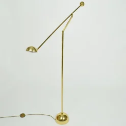 Pamono Minimal Brass Counter Balance Floor Lamp from Sölken Leuchten, 1970s> Floor Lamps
