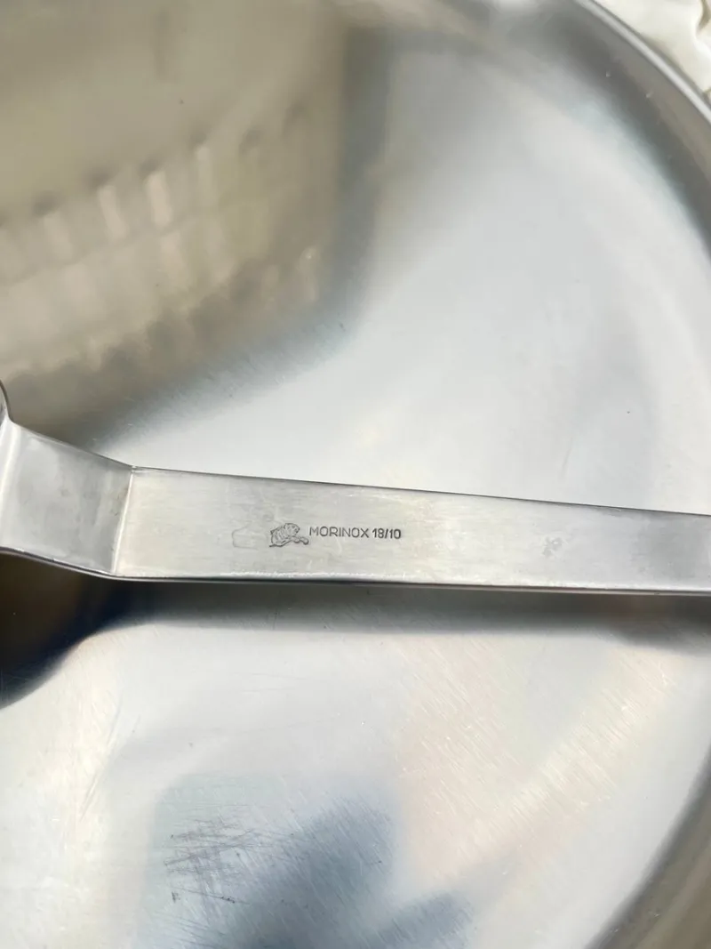 Discount Pamono Minimalist Dessert Forks, Plate and Dessert Scoop by Carl Auböck for Morinox, 1950s, Set of 14