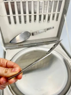 Discount Pamono Minimalist Dessert Forks, Plate and Dessert Scoop by Carl Auböck for Morinox, 1950s, Set of 14