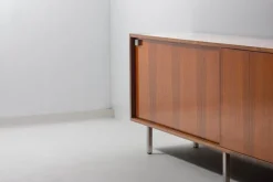 Pamono Minimalist Sideboard in Teak and Chrome by Alfred Hendrickx for Belform, 1960s><noscript><img width=