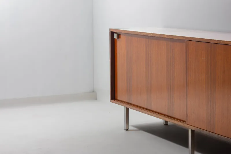 Pamono Minimalist Sideboard in Teak and Chrome by Alfred Hendrickx for Belform, 1960s> Sideboards & Buffets