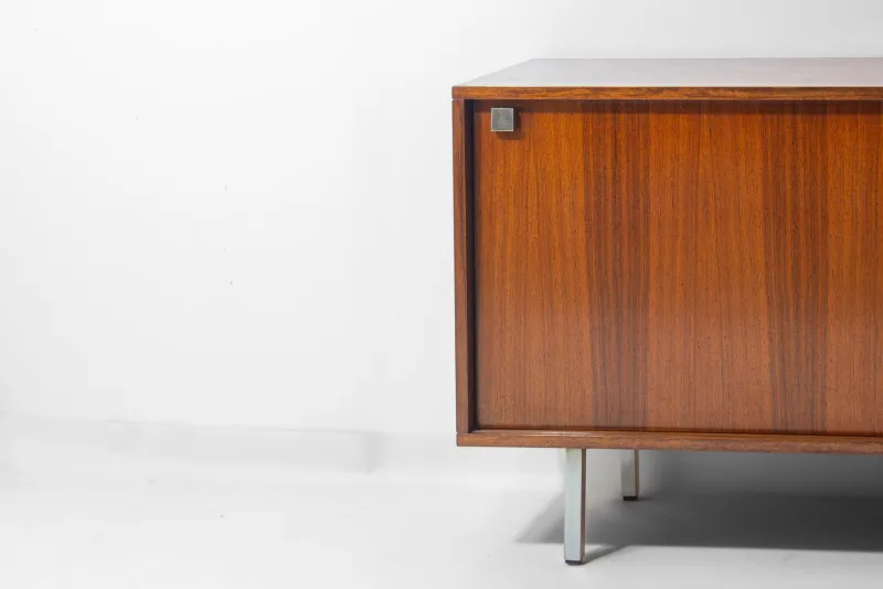 Pamono Minimalist Sideboard in Teak and Chrome by Alfred Hendrickx for Belform, 1960s> Sideboards & Buffets