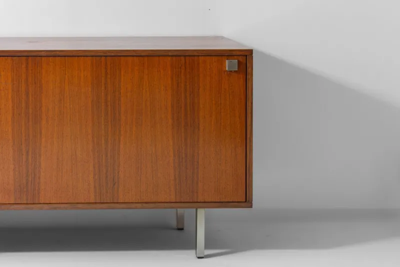 Pamono Minimalist Sideboard in Teak and Chrome by Alfred Hendrickx for Belform, 1960s> Sideboards & Buffets
