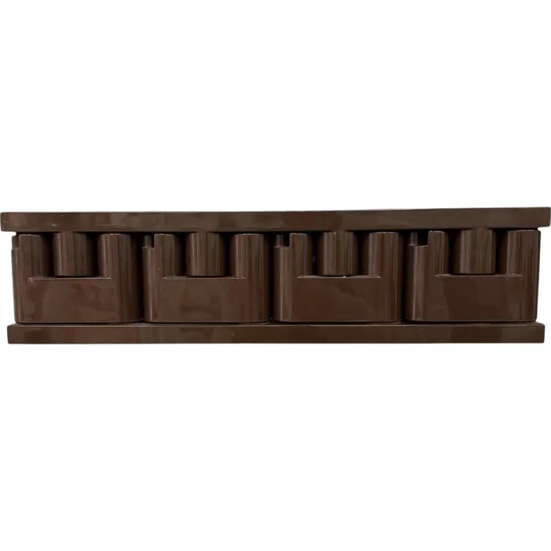 Pamono Minivip Wall-Mounted Coat Rack attributed to Benanti and Brunori for Velca Legnano, 1970> Shelves & Wall Units