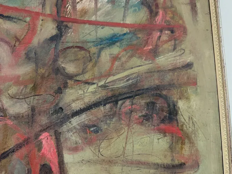 Pamono Mino Ceretti, Abstract Composition, 1950s, Oil on Canvas> Abstraction