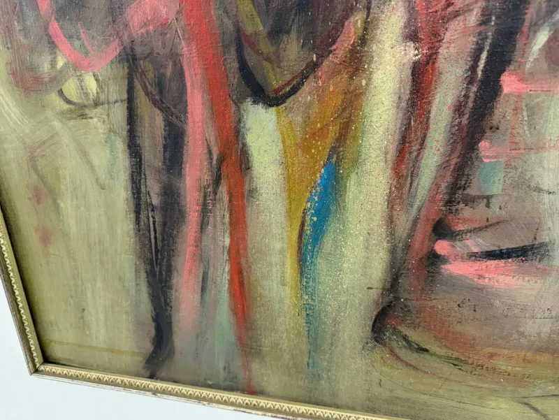 Pamono Mino Ceretti, Abstract Composition, 1950s, Oil on Canvas> Abstraction
