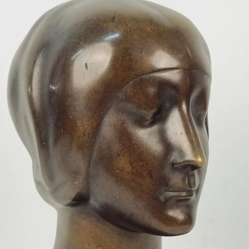 Pamono Mino da Fiesole, Portrait of a Noble Lady, 1800s, Bronze> Sculpture