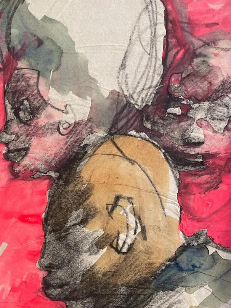 Clearance Pamono Mino Maccari, Figure Study, 20th Century, Watercolor, Framed