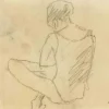 Pamono Mino Maccari, Study for a Figure, Artwork on Paper, 1928> Work On Paper