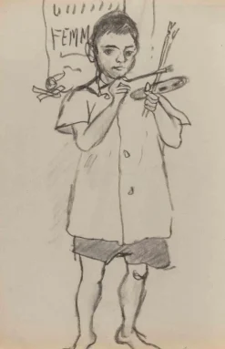 Best Pamono Mino Maccari, Young Artist, Artwork on Paper, 1932
