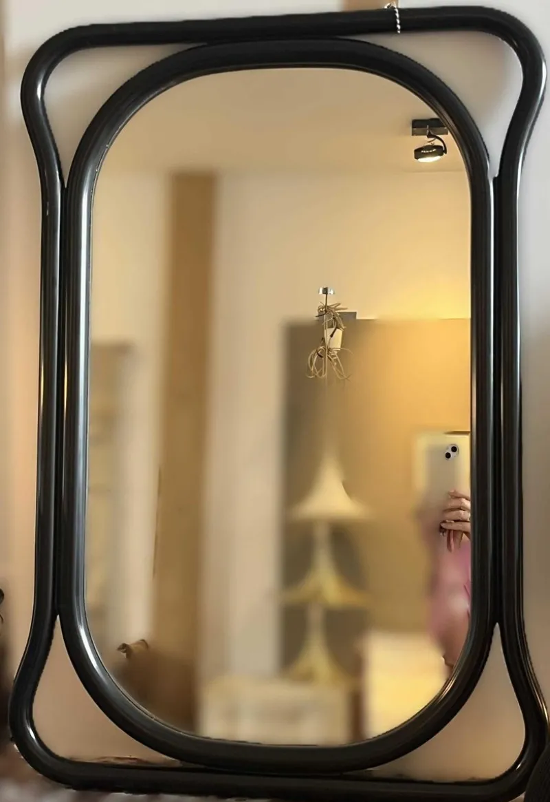 Pamono Mirror with Black Wooden Frame> Mirrors