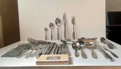 Outlet Pamono Mitra Stainless Cutlery Set for 12 from Georg Jensen, 1960s, Set of 68