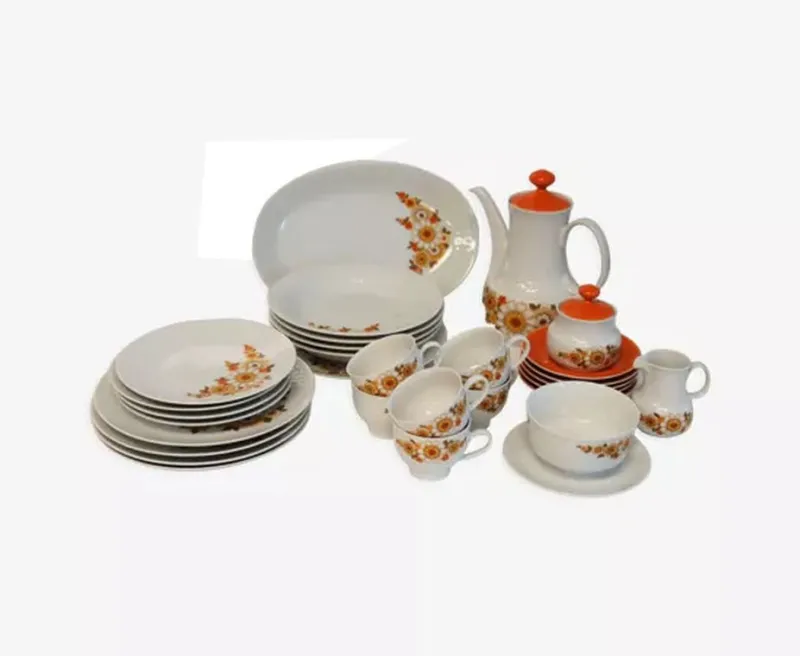Pamono Mitterteich Porcelain Table and Tea Service, Germany, 1970s, Set of 28> Coffee & Tea Service