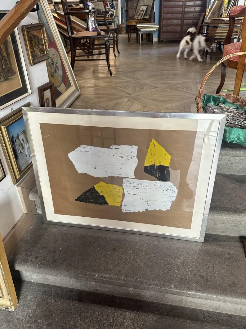 Pamono Mixed Media Drawing, 1970s, Paper> Abstraction