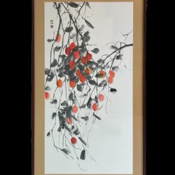 Pamono Miyazawa Shōzan, Traditional Japanese Sumi-E Artwork, 1980s, Ink & Watercolor><noscript><img width=