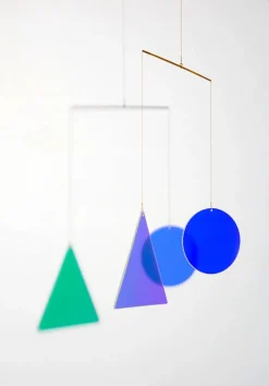 Pamono Mobile with Round and Triangled Dichroic Glass by Camilla Richter> Minimalist