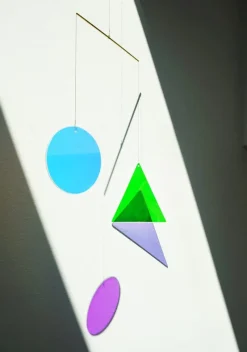Pamono Mobile with Round and Triangled Dichroic Glass by Camilla Richter><noscript><img width=