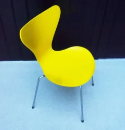 Online Pamono Mod. 3107 Chair in Yellow by Arne Jacobsen for Fritz Hansen, 1960
