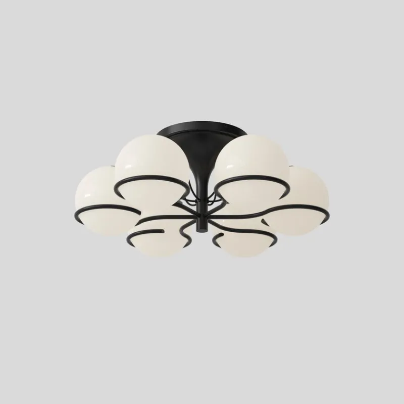 Pamono Model 2042 / 6 Lamp with Champagne Mount by Gino Sarfatti> Ceiling Lights