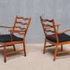 Pamono Model 1755 Armchairs by Ole Wanscher for Fritz Hansen, Denmark, 1940s, Set of 2> Lounge Chairs & Armchairs