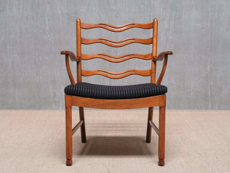 Pamono Model 1755 Armchairs by Ole Wanscher for Fritz Hansen, Denmark, 1940s, Set of 2> Lounge Chairs & Armchairs