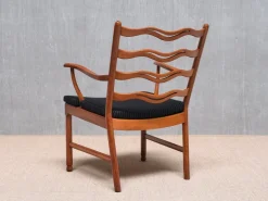 Pamono Model 1755 Armchairs by Ole Wanscher for Fritz Hansen, Denmark, 1940s, Set of 2><noscript><img width=