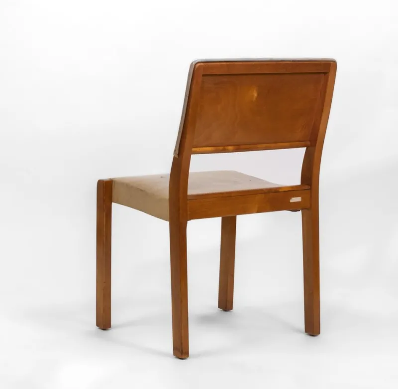 Pamono Model 611 Chair in Birch and Leather by Alvar Aalto, 1950s> Side Chairs & Dining Chairs