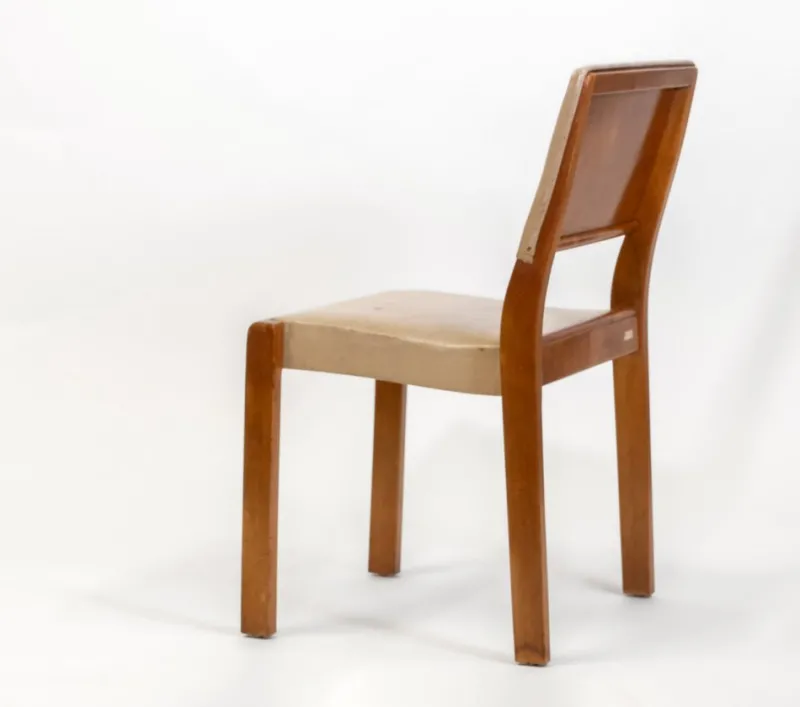 Pamono Model 611 Chair in Birch and Leather by Alvar Aalto, 1950s> Side Chairs & Dining Chairs