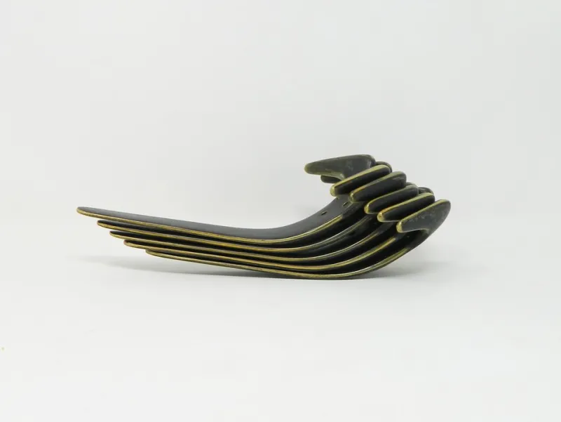 Pamono Model 4056 Coat Hooks by Carl Auböck for Werkstätte Carl Auböck, 1950s, Set of 5> Racks, Hooks & Valets
