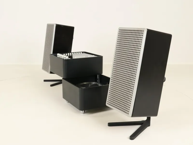 Pamono Model 3300 Cube Stereo with Speakers by Verner Panton for Wega, Germany, 1970s, Set of 3> Electronics