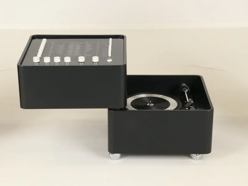 Pamono Model 3300 Cube Stereo with Speakers by Verner Panton for Wega, Germany, 1970s, Set of 3> Electronics