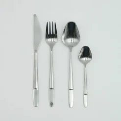 Pamono Model 2070 Cutlery for Six People in Stainless Steel by Helmut Alder for Amboss Austria, 1950s, Set of 28> Cutlery & Serving Utensils