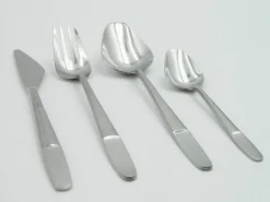 Pamono Model 2070 Cutlery for Six People in Stainless Steel by Helmut Alder for Amboss Austria, 1950s, Set of 28><noscript><img width=