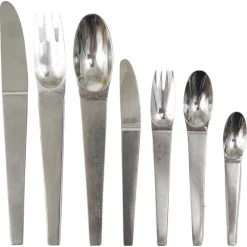 Best Pamono Model 2060 Cutlery Set for 6 attributed to Carl Auböck for Amboss Austria, 1950s, Set of 42
