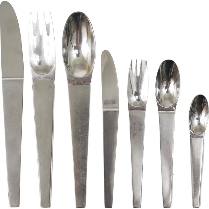 Best Pamono Model 2060 Cutlery Set for 6 attributed to Carl Auböck for Amboss Austria, 1950s, Set of 42