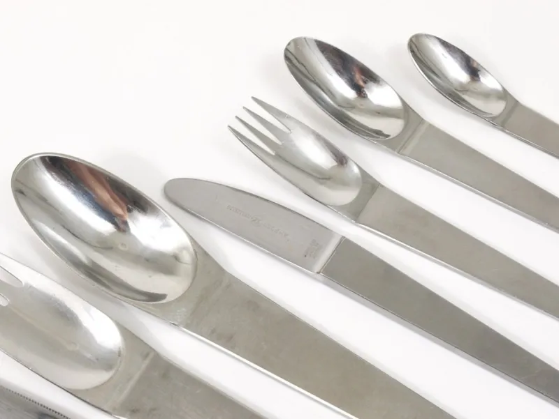 Best Pamono Model 2060 Cutlery Set for 6 attributed to Carl Auböck for Amboss Austria, 1950s, Set of 42