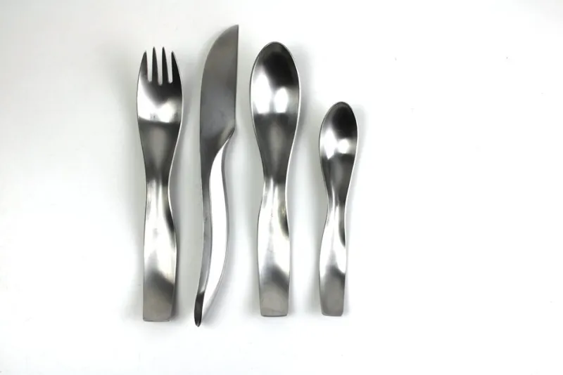 Hot Pamono Model 7000 Danube Cutlery by Janos Megyik for Amboss, 1970s, Set of 24