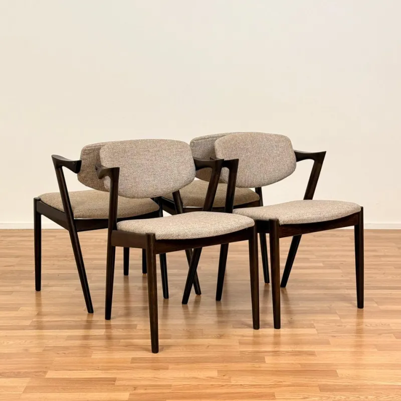 Pamono Model 42 Dining Chairs in Oak from Andersen Møbelfabrik, Denmark, 1950s-1960s, Set of 4> Side Chairs & Dining Chairs