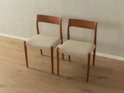New Pamono Model 77 Dining Room Chairs by Niels Otto Møller for J. L. Møllers, 1950s, Set of 2