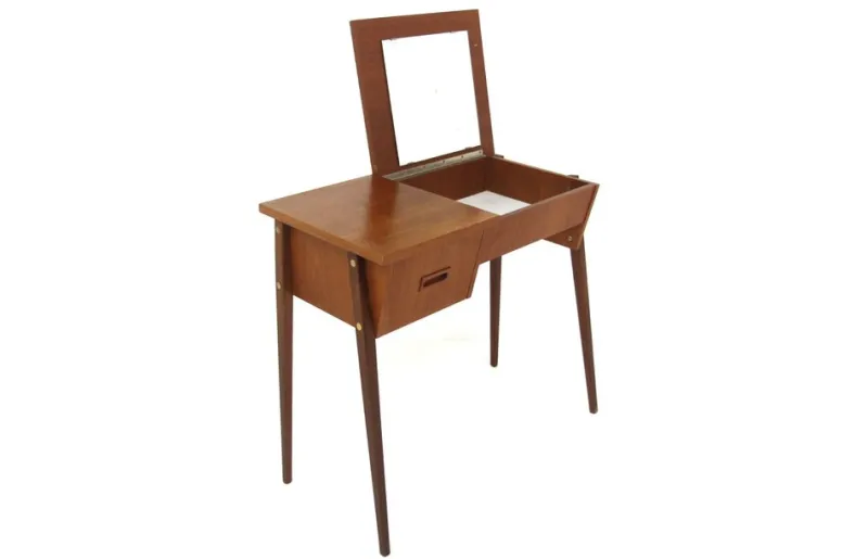 Clearance Pamono Model 6750 Dressing Table in Teak and Glass, Sweden, 1960s