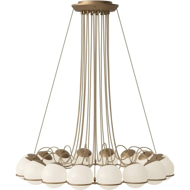 Pamono Model 2109/16/14 Lamp with Champagne Structure by Gino Sarfatti for Astep> Ceiling Lights