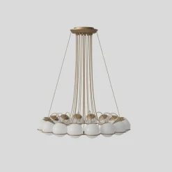 Pamono Model 2109/16/14 Lamp with Champagne Structure by Gino Sarfatti for Astep> Ceiling Lights