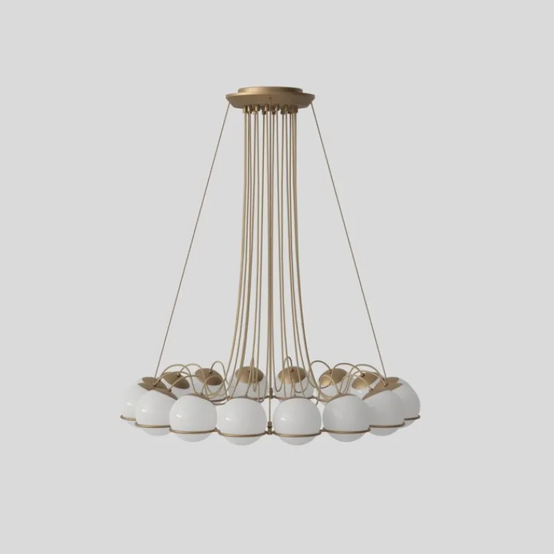 Pamono Model 2109/16/14 Lamp with Champagne Structure by Gino Sarfatti for Astep> Ceiling Lights