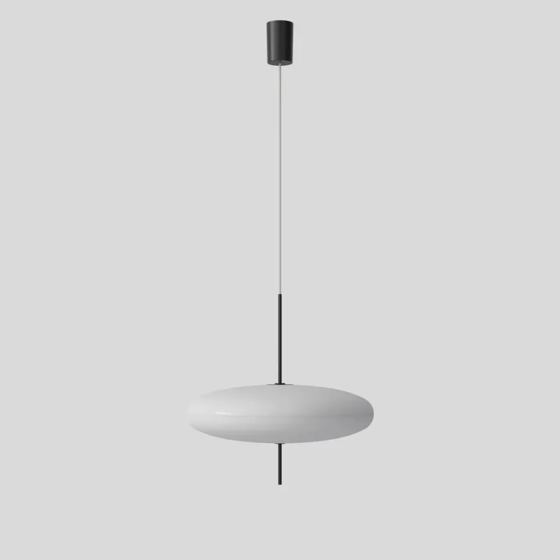 Sale Pamono Model 2065 Lamp with White Diffuser and Black Hardware by Gino Sarfatti