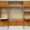 Outlet Pamono Model 430 Modular Wall System with Bar, Secretary and Display Cabinet in Walnut by Joachim Nebelung for Hellerau, 1973